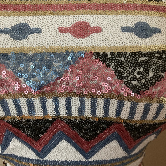 Sequins covered crop top and mini skirt 2 piece set party wear - Picture 9 of 10